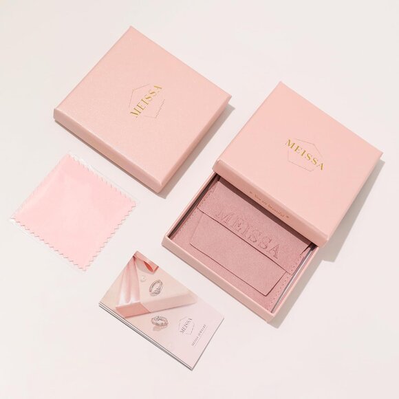 His & Hers Sterling Silver Matching Wedding Bands Adjustable Ring Set NWT - Picture 8 of 9